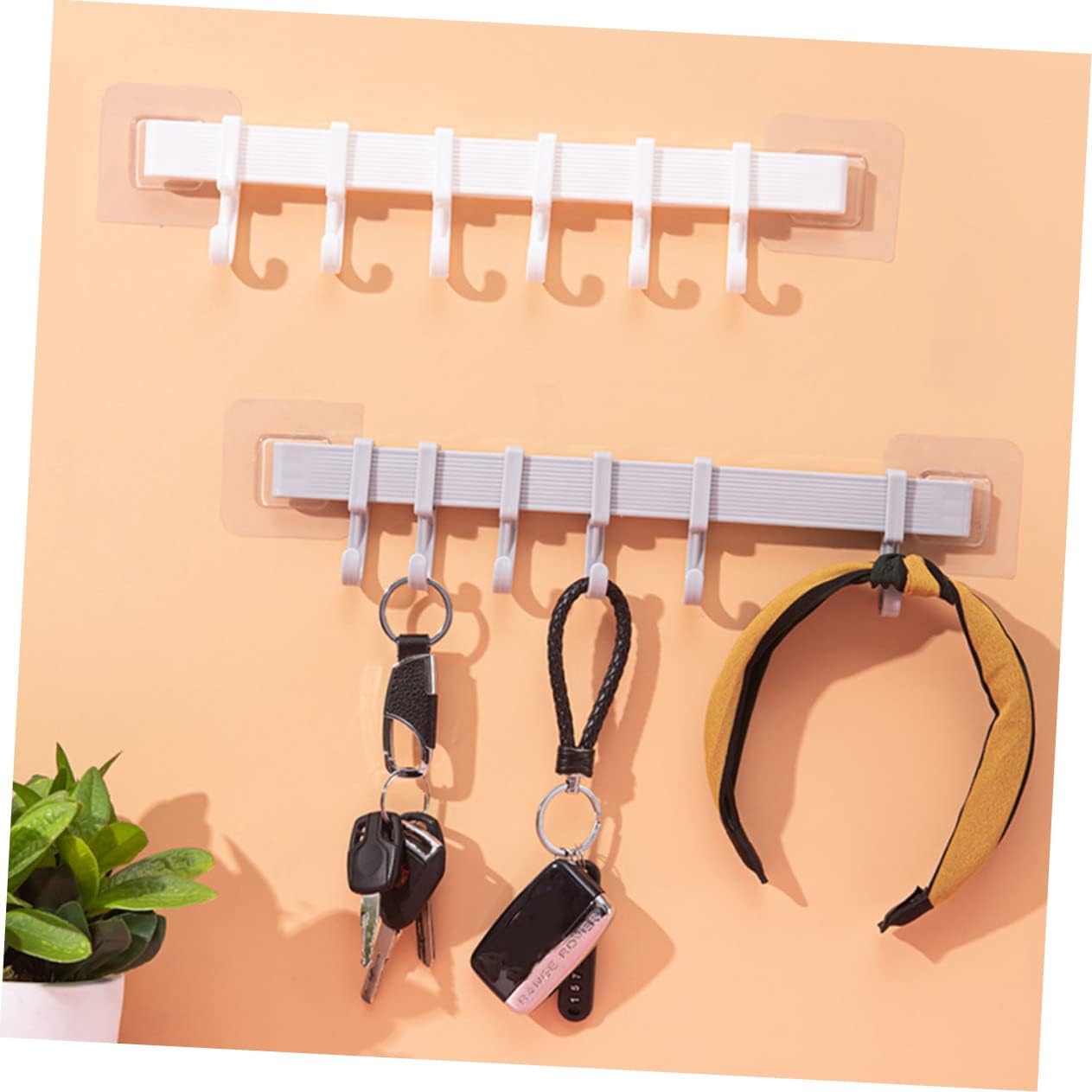 STOBOK 3Pcs Sticky Hook Rack for Bathroom and Kitchen