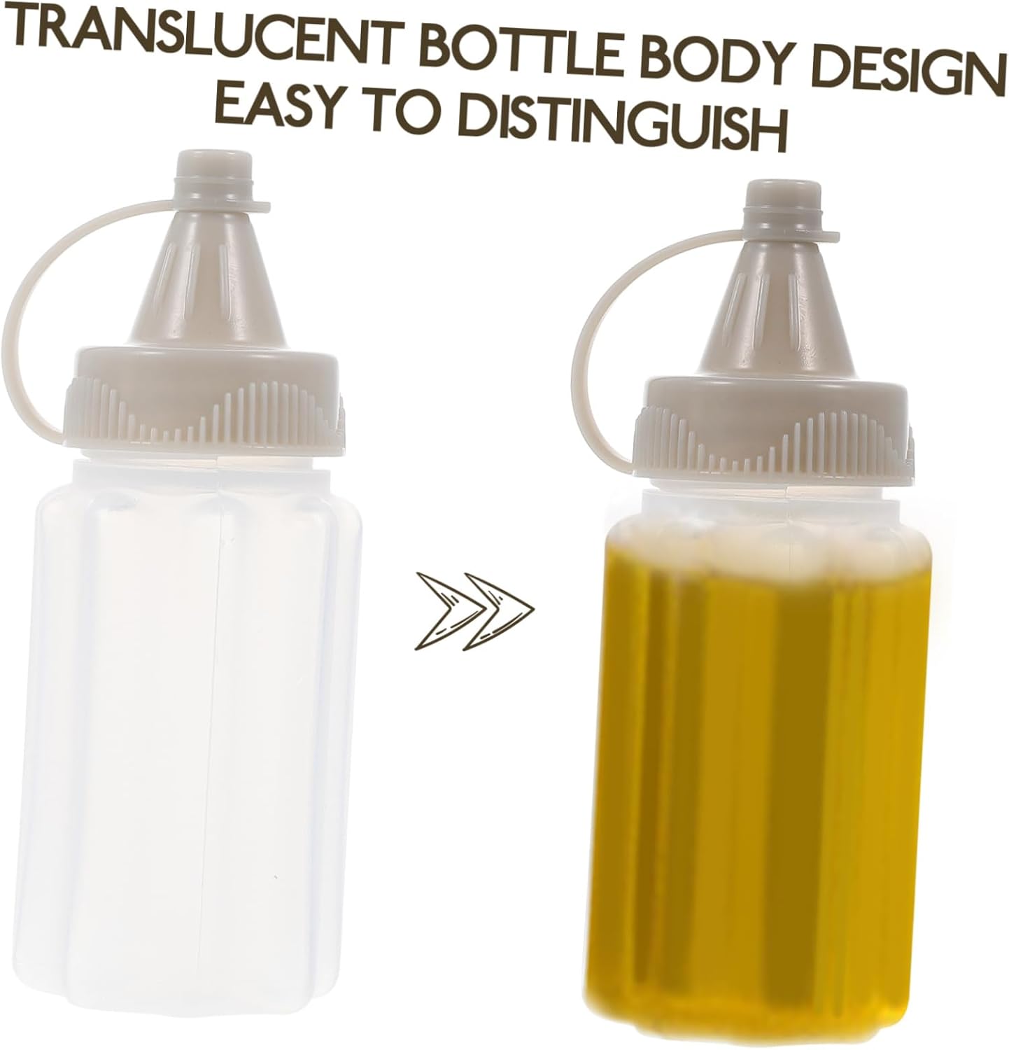CIYODO 8PCS Squeeze Bottles Set for Condiments Kitchen Use
