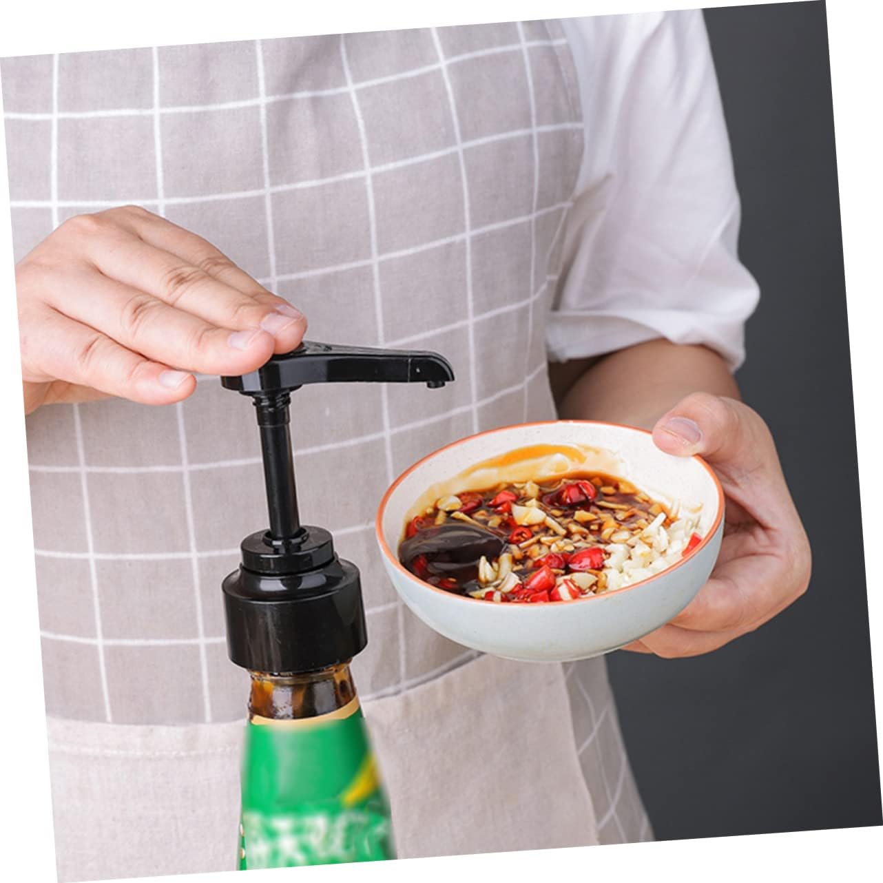 4Pcs Kitchen Oil Dispenser Pump Set for Syrup and Condiments