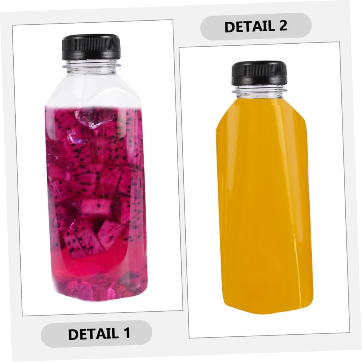 PAMINGONO 400ml Reusable Juice Containers with Lids