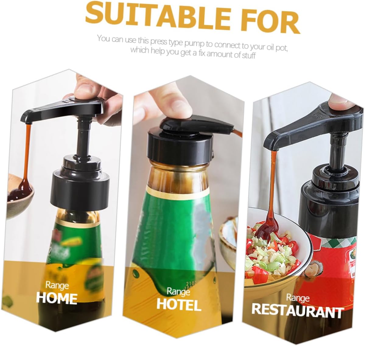 VINTORKY 4Pcs Condiment Squeeze Pump Set for Kitchen Bottles 1