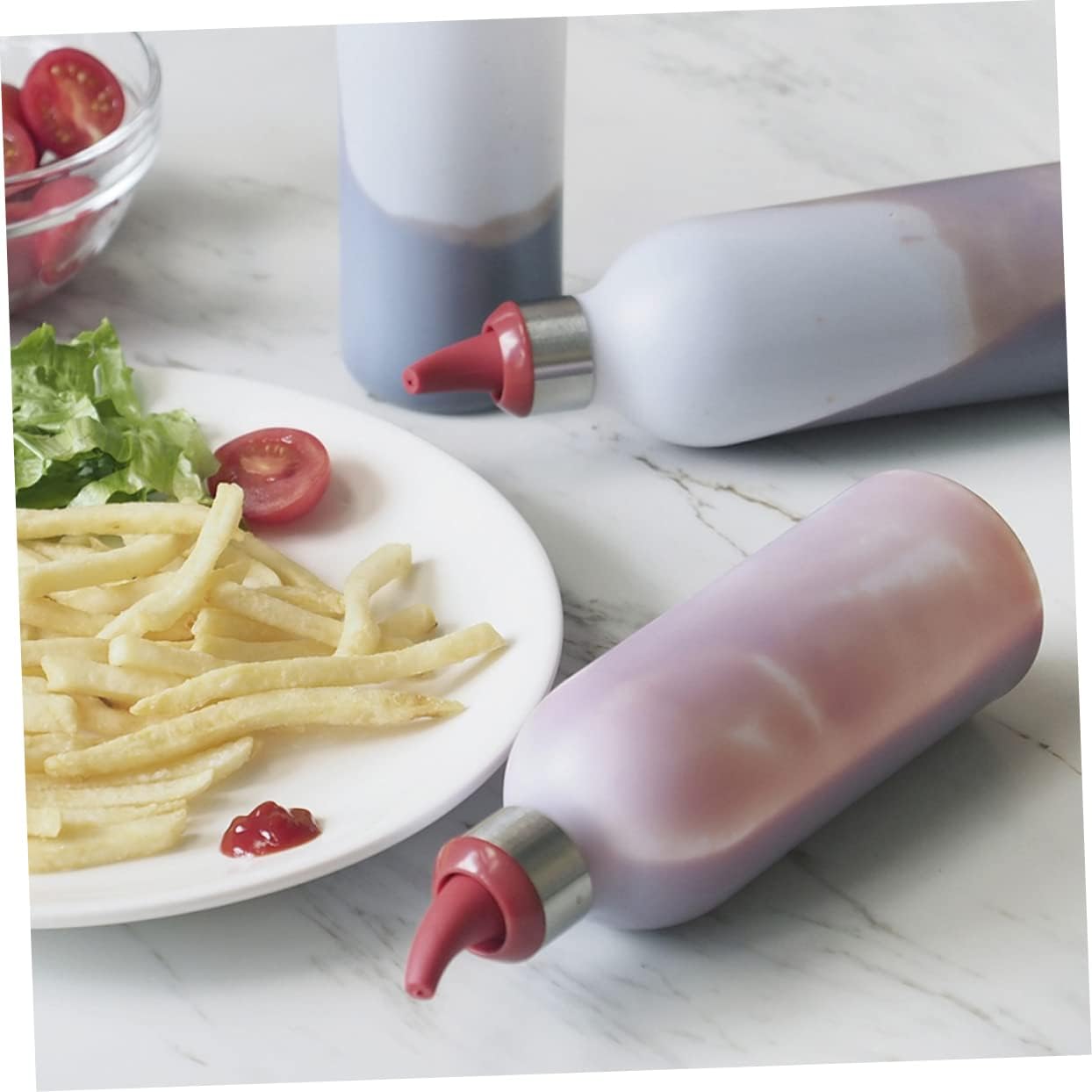 HOLIDYOYO 3pcs Condiment Bottle Set