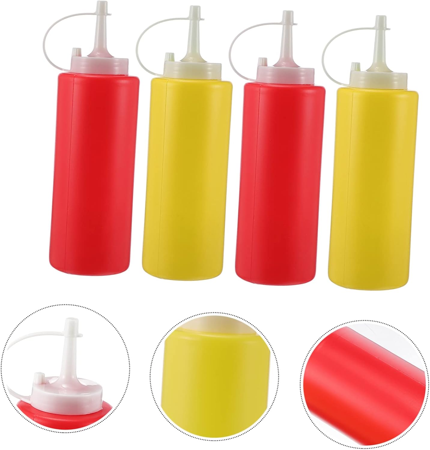 4 Pack Salad Dressing Shaker Bottles for Condiments