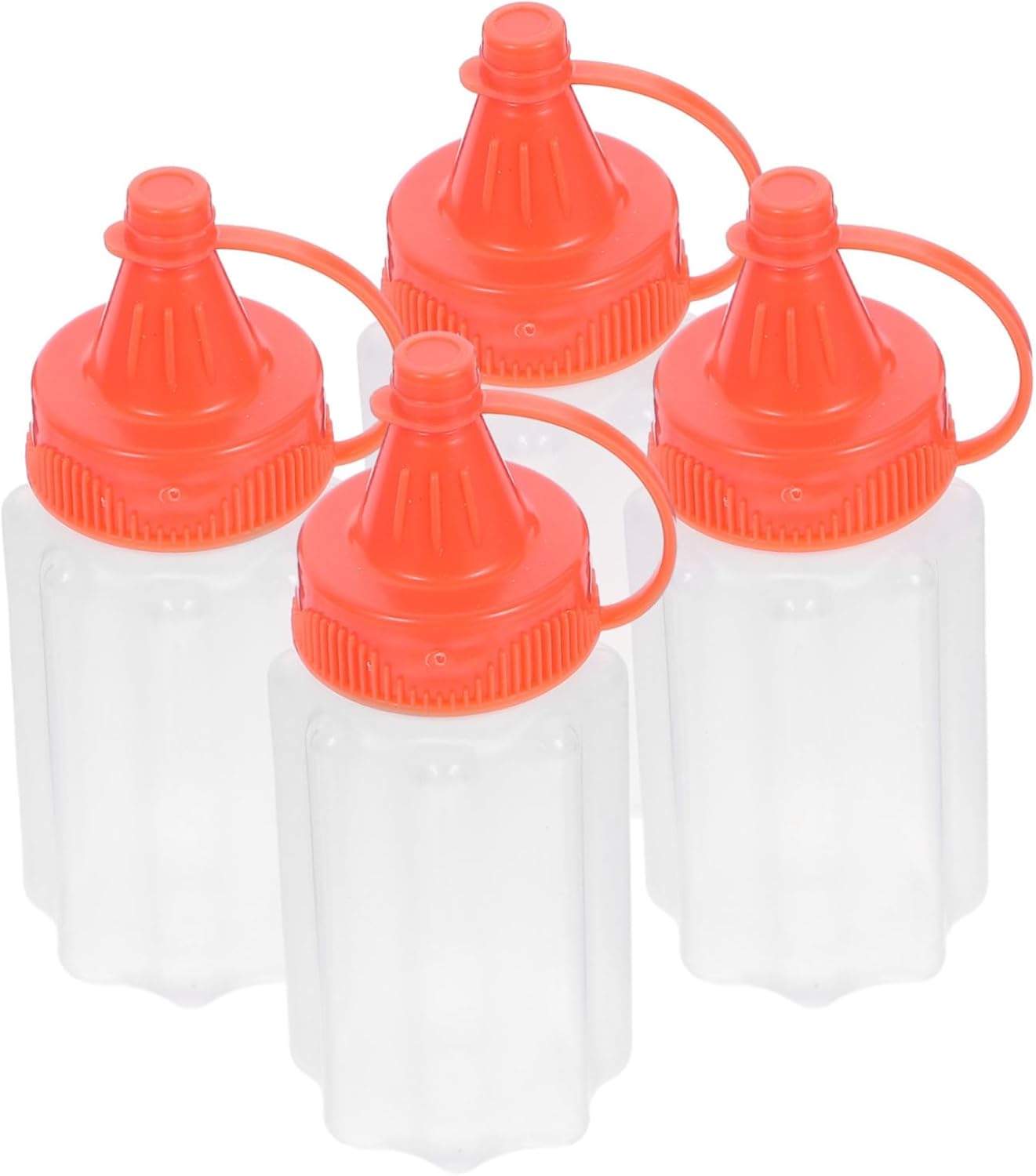 BEBEMOKO Red Condiment Squeeze Bottles Set of 4