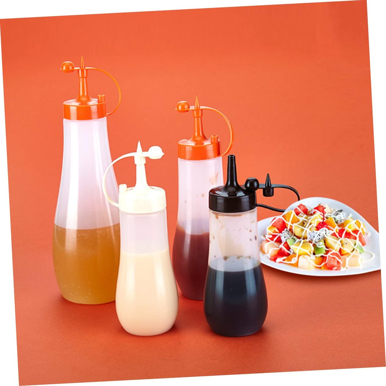 Zerodeko 3pcs Condiment Bottles Set for Kitchen Use