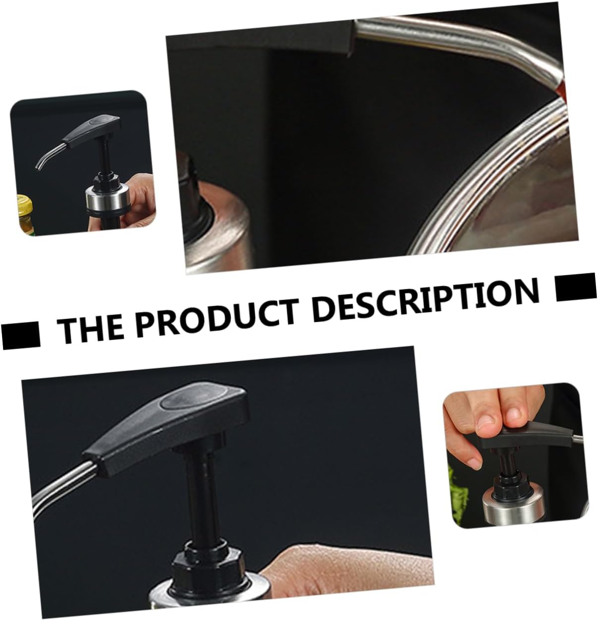 HOLIDYOYO 2pcs Stainless Steel Sauce Bottle Nozzle Set