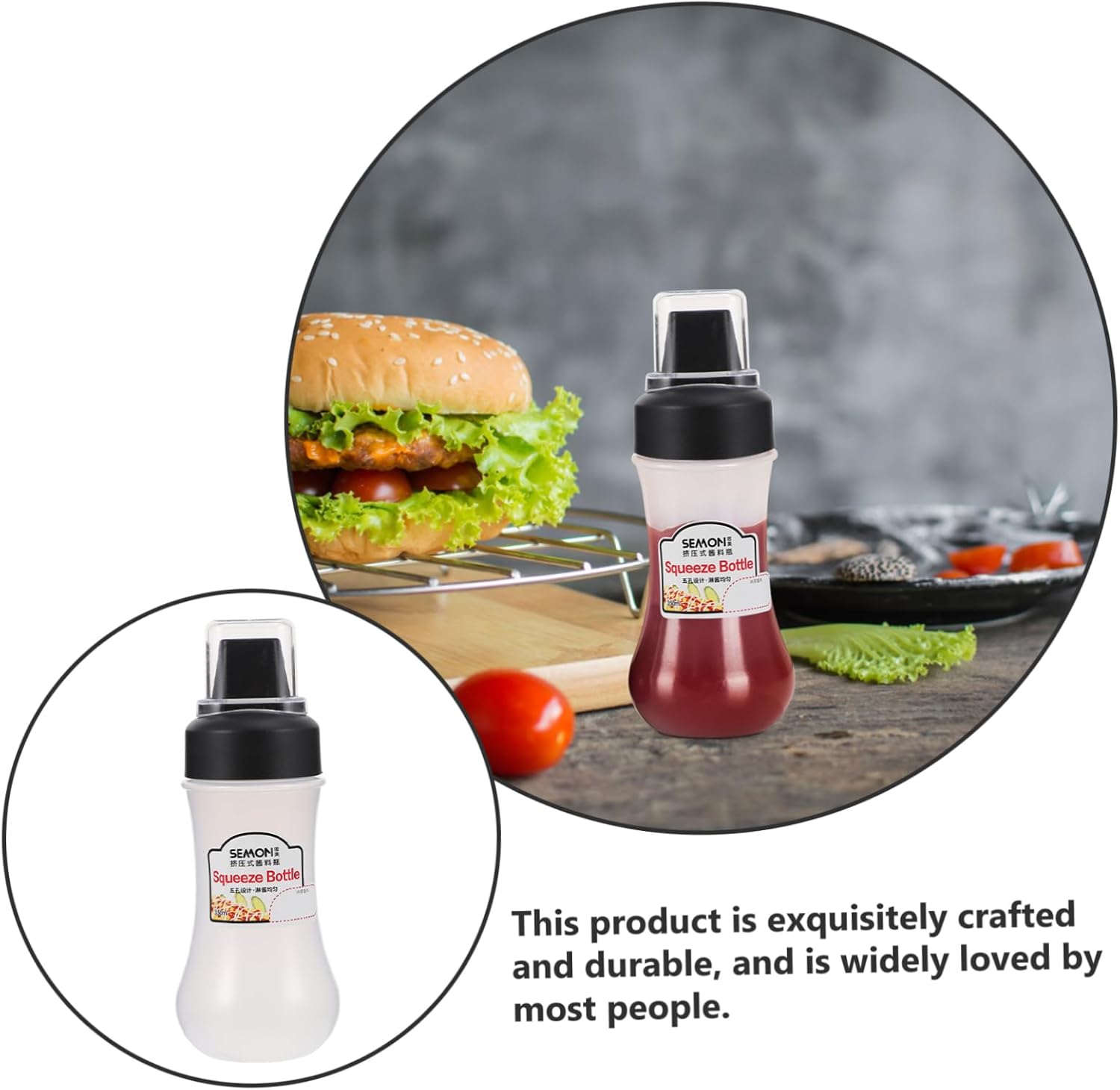 ABOOFAN 5-Hole Condiment Squeeze Bottle Kitchen Dispenser