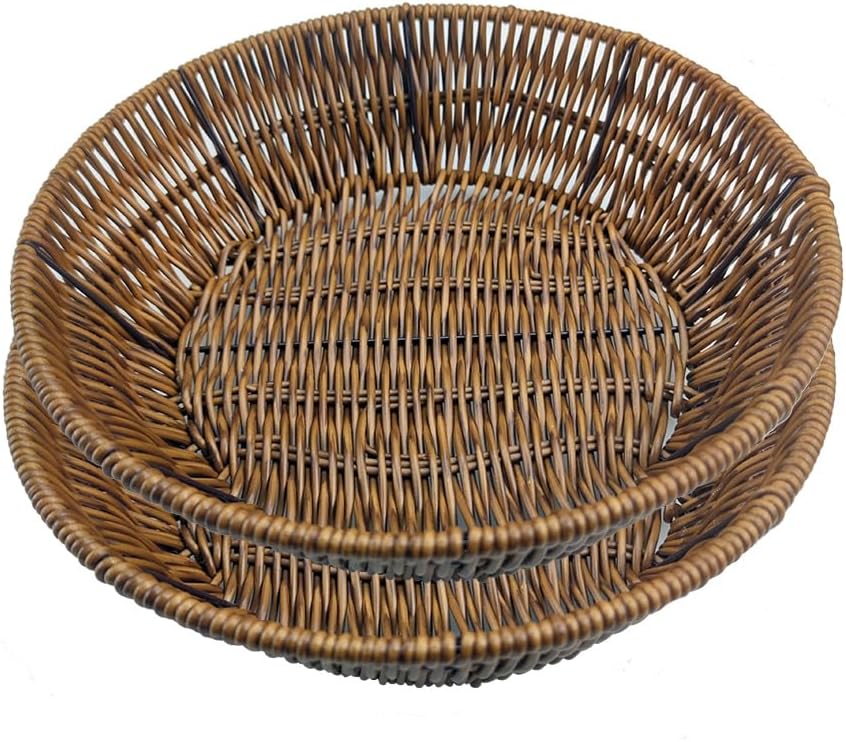 ANRUIDE Wicker Food Storage Baskets 2Packs
