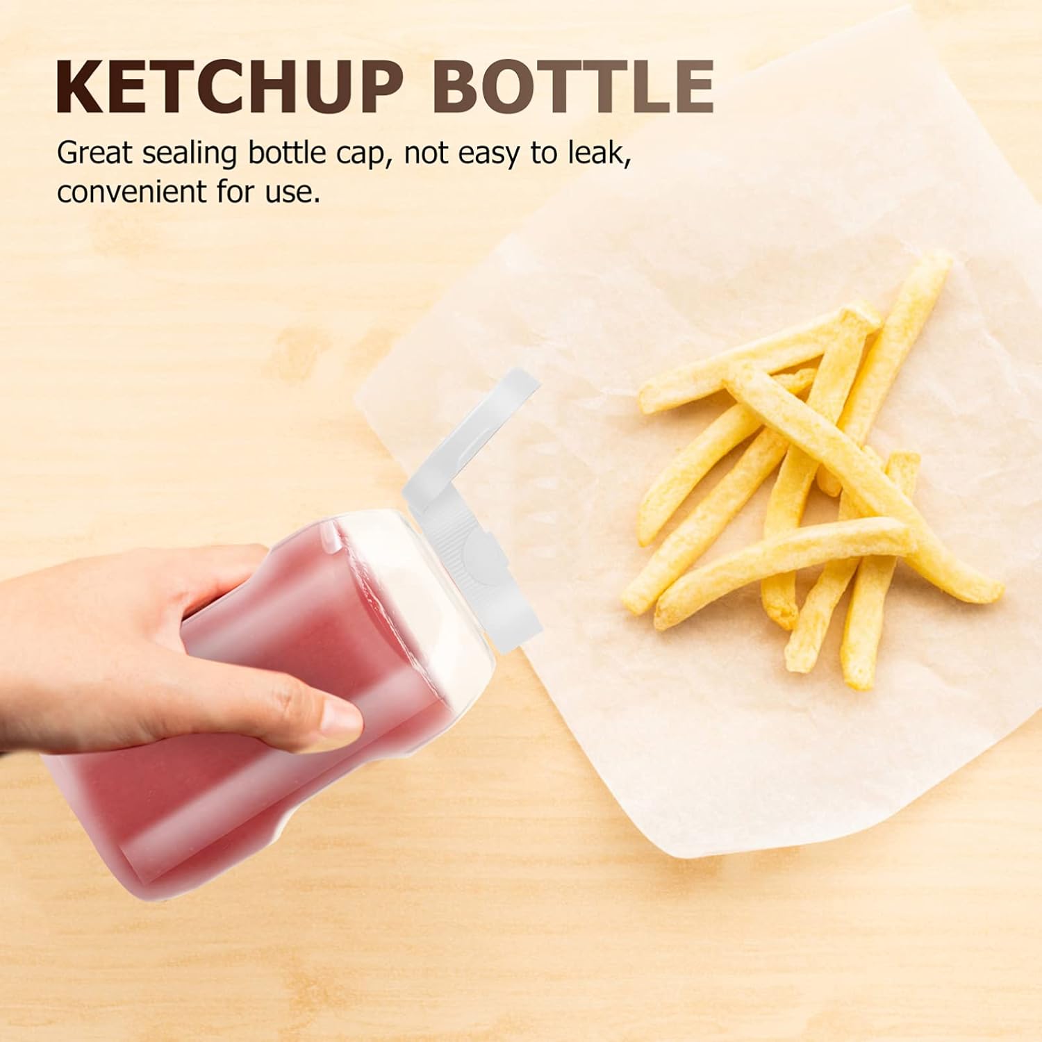 HOLIDYOYO 4pcs Mini Condiment Squeeze Bottles with Leakproof Seal