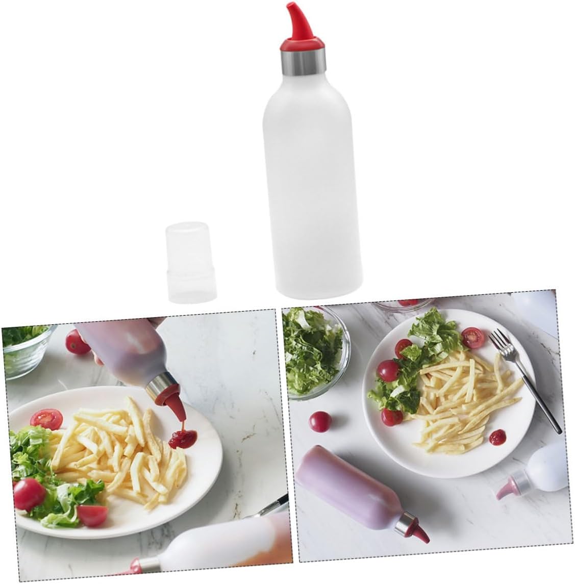 HOLIDYOYO Red Portable Condiment Squeeze Bottle