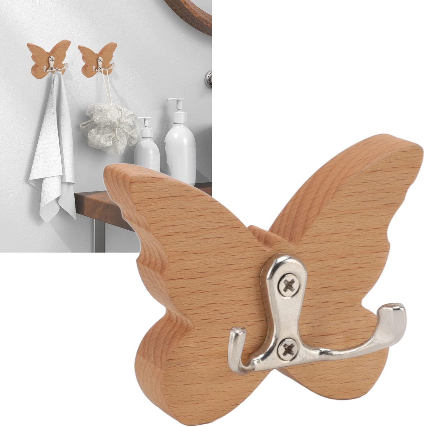 Hyuduo Wood Wall Hook Home Decor Hook