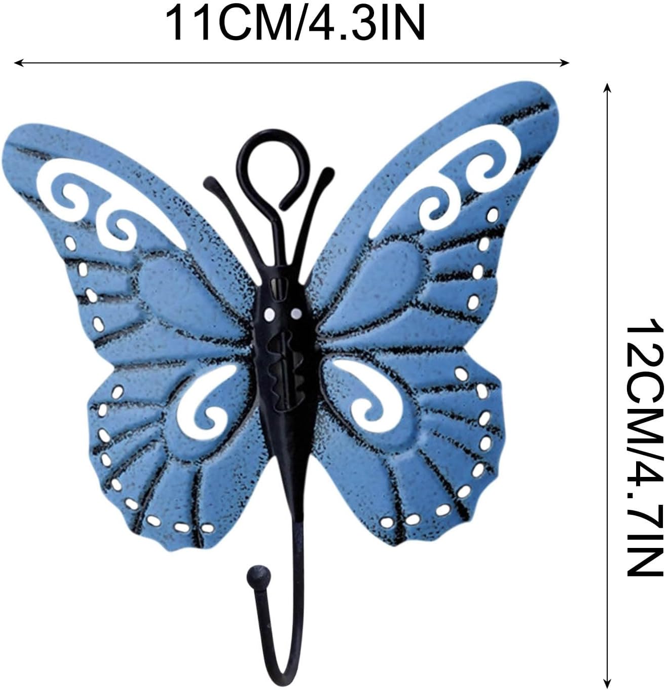 4 PCS Metal Butterfly Hooks Wall Decor