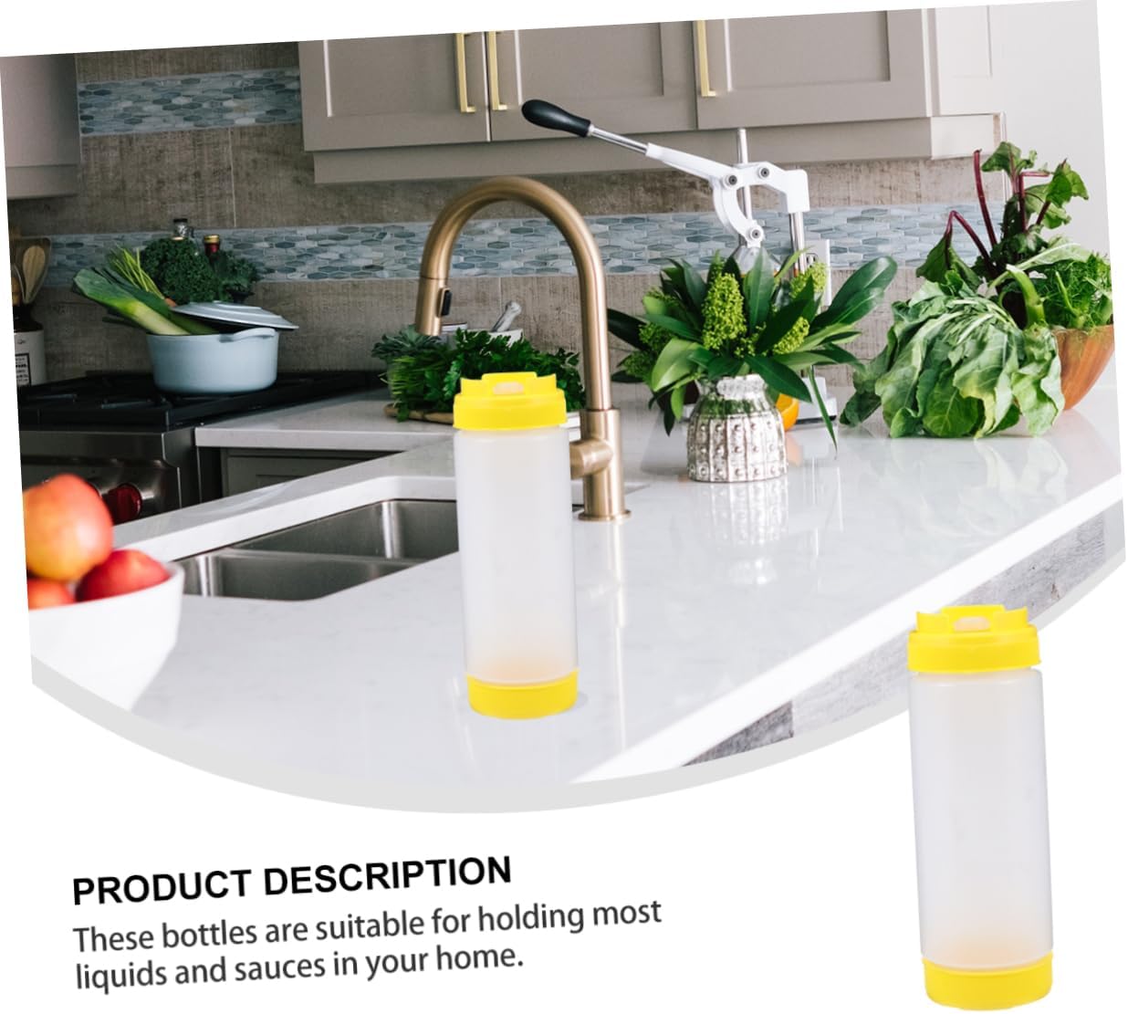 HOLIDYOYO Double Head Condiment Squeeze Bottle