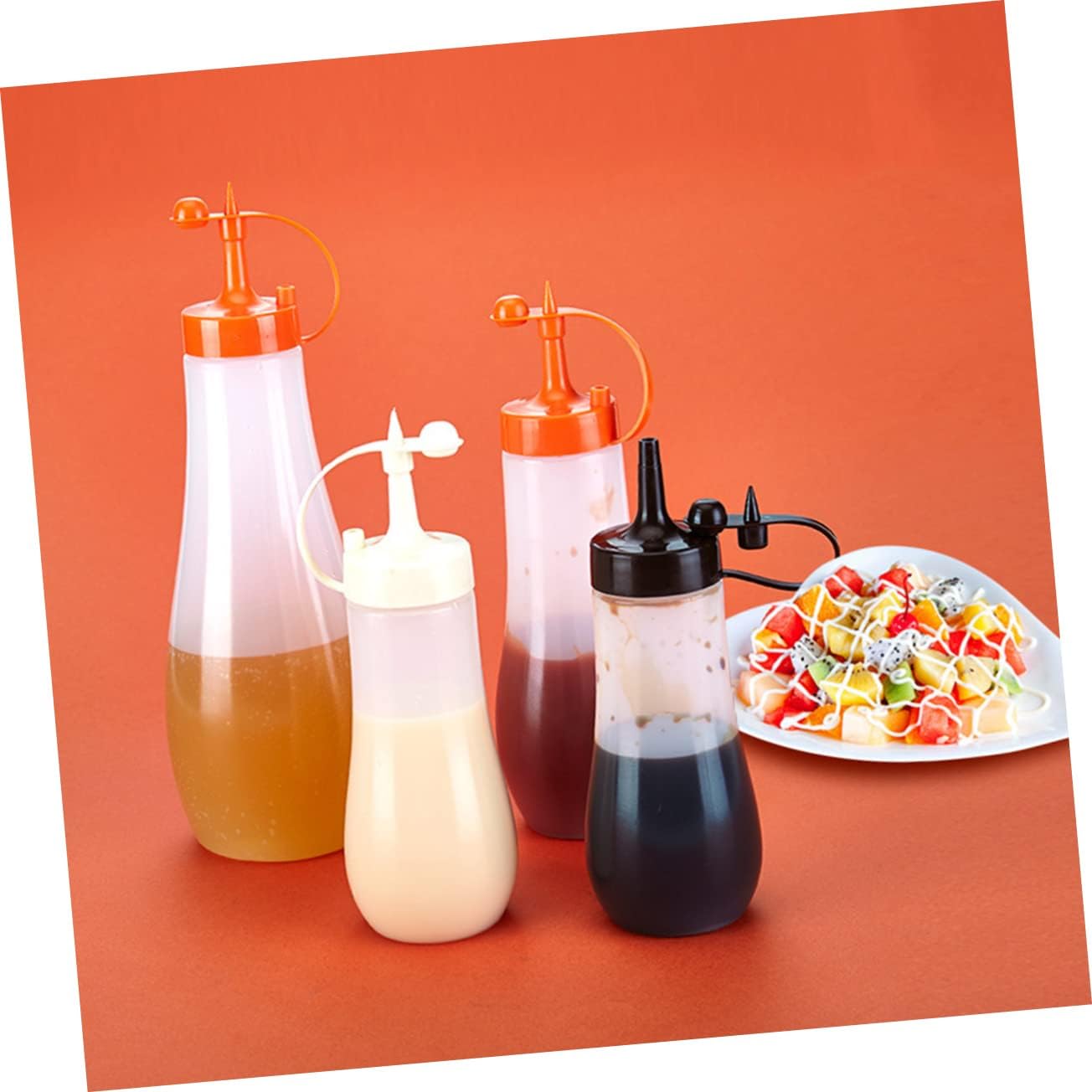 GRADENEVE 3 in 1 Condiment Squeeze Bottles Set