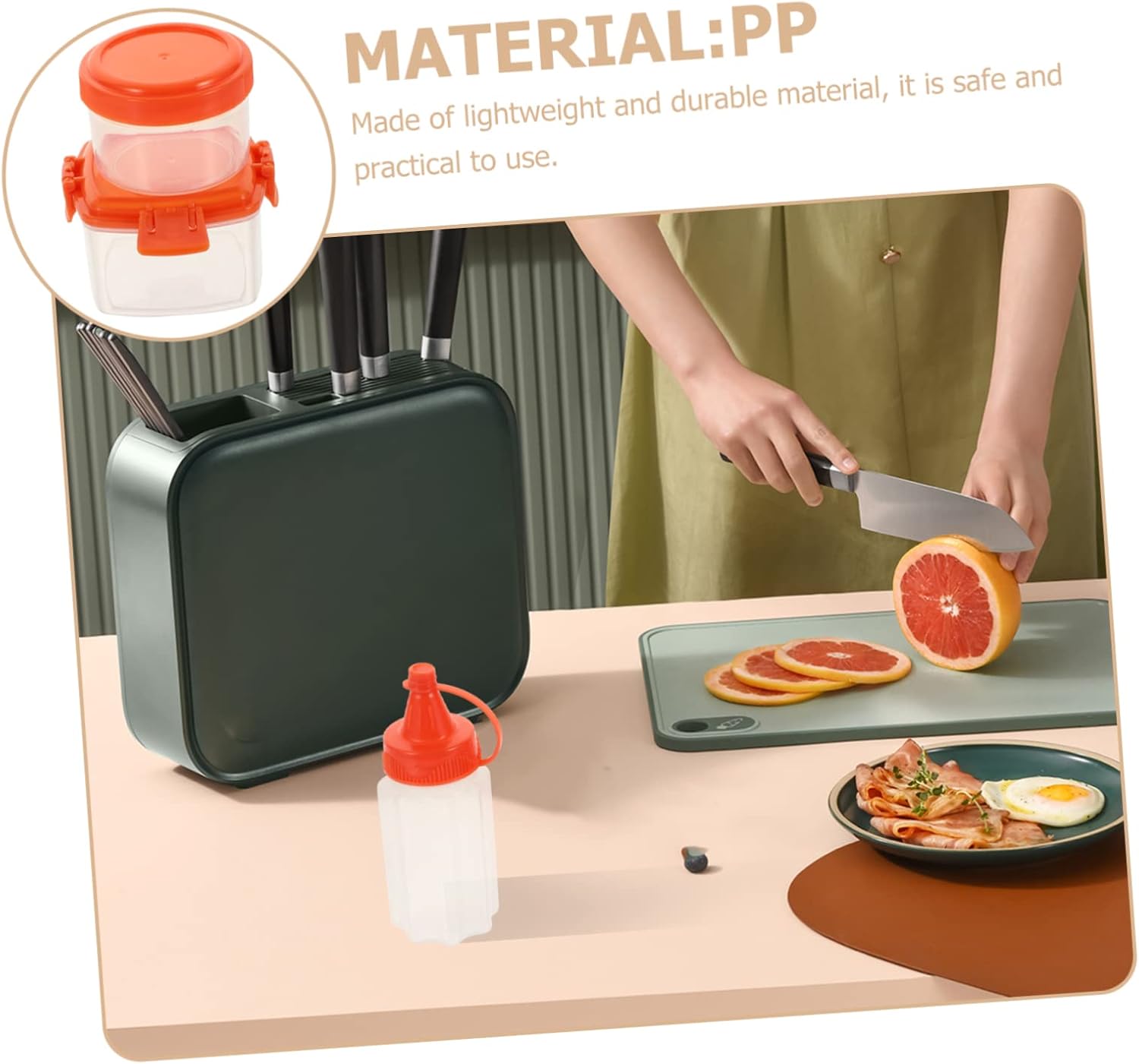 Cabilock Sauce Cup Portable Condiment Container Set