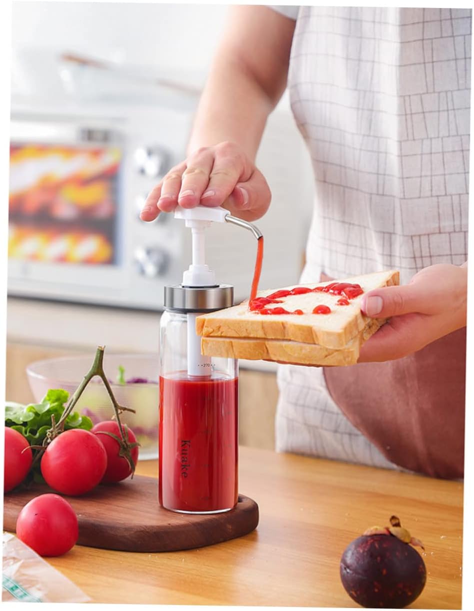 500ml Salad Sauce Pump Bottle with Spring Lid