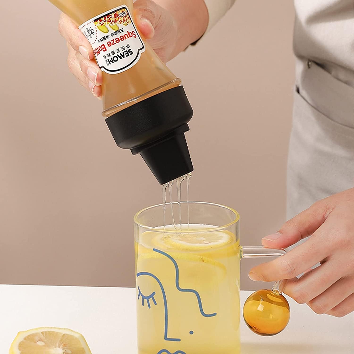 ANSAIR Ketchup Squeeze Bottle with Scale 12 OZ