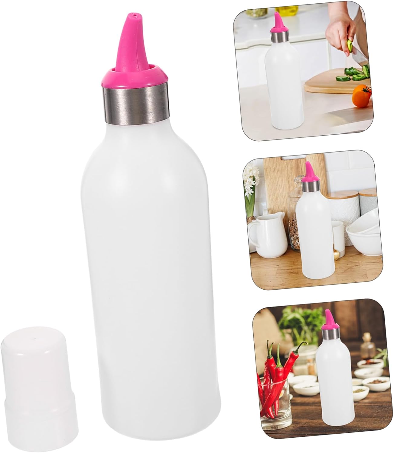 CIYODO Red Condiment Squeeze Bottle - 1pc Kitchen Picnic Use