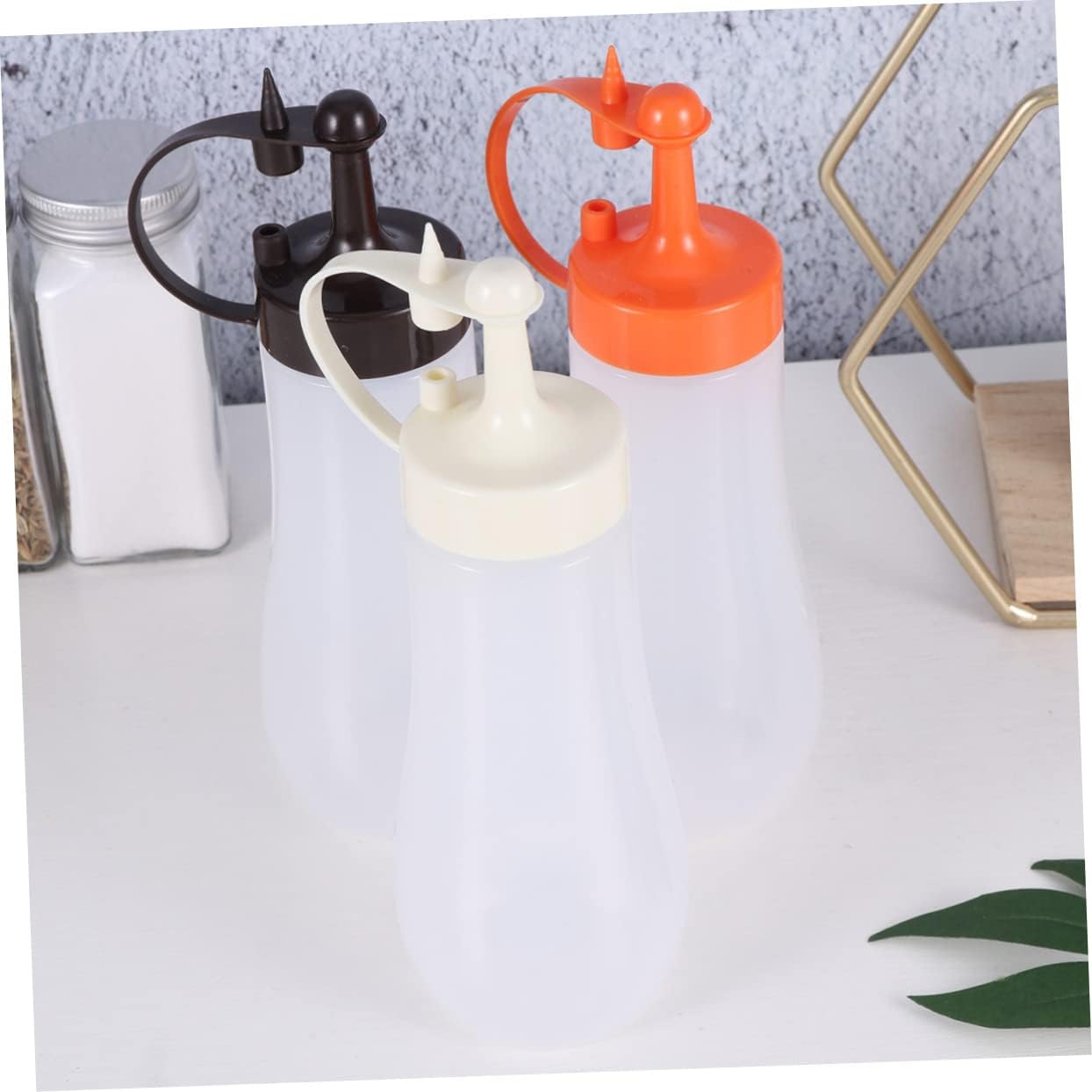 PRETYZOOM 3 Pack Condiment Squeeze Bottles