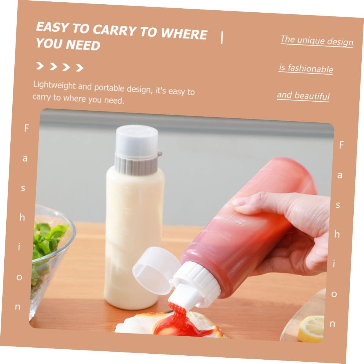 HOLIDYOYO Squeeze Salad Dressing Bottles for Kitchen Use