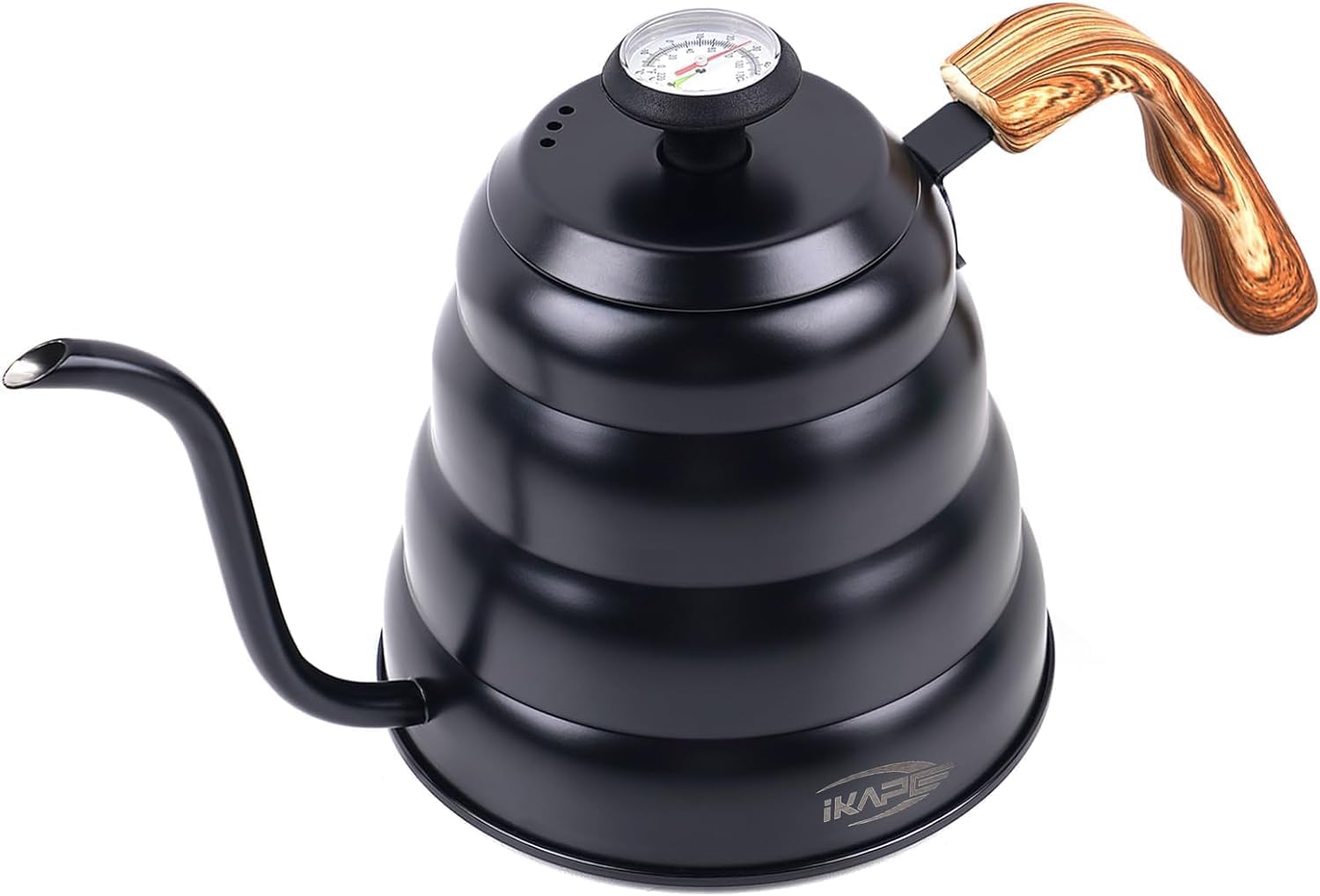 IKAPE Gooseneck Coffee Kettle 40oz with Thermometer
