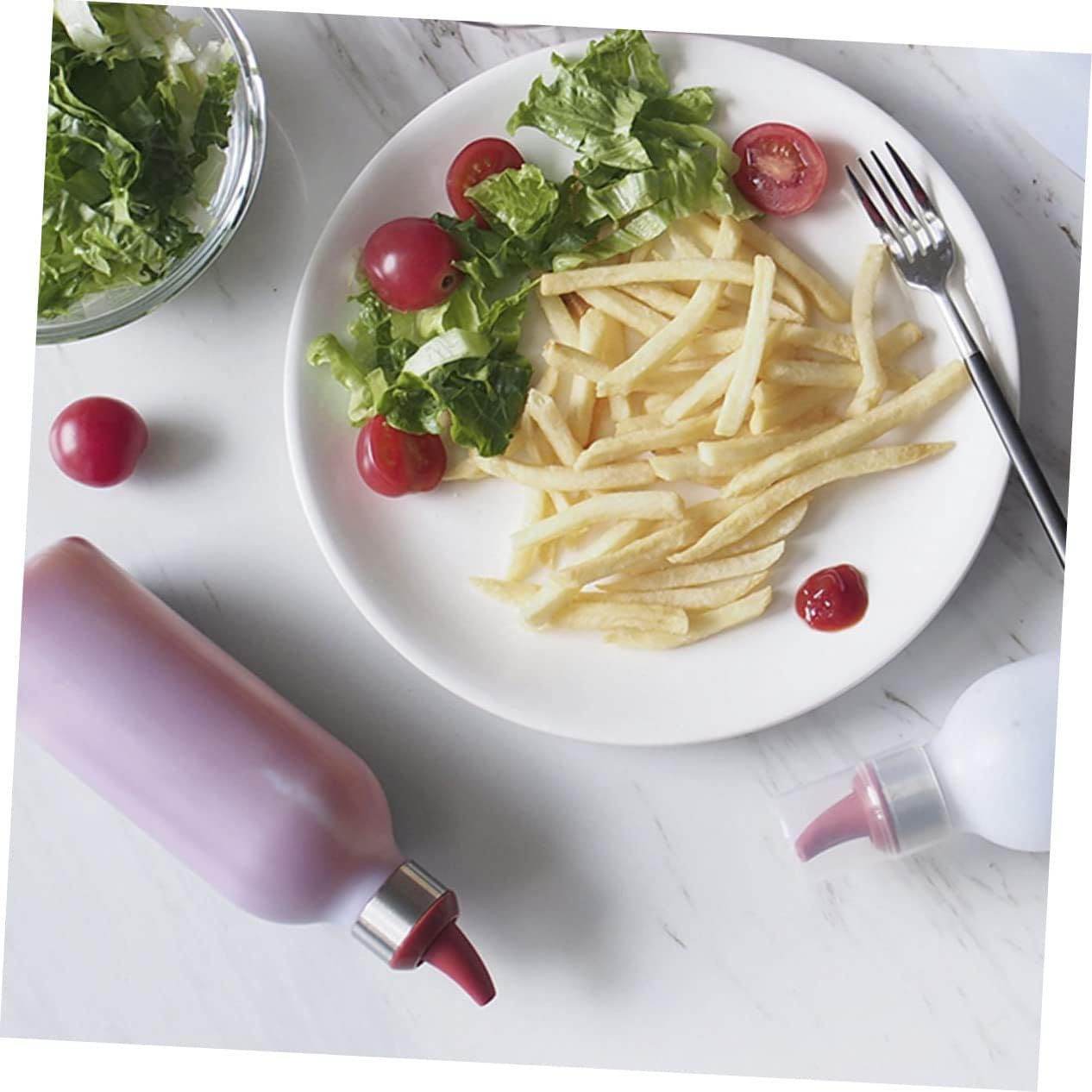 CIYODO Squeeze Condiment Bottle 450ml Leak-Proof Portable Kitchen Accessory