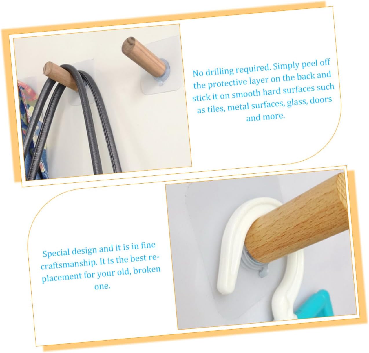 KITANDOVE 6pcs Utility Hooks Heavy Duty