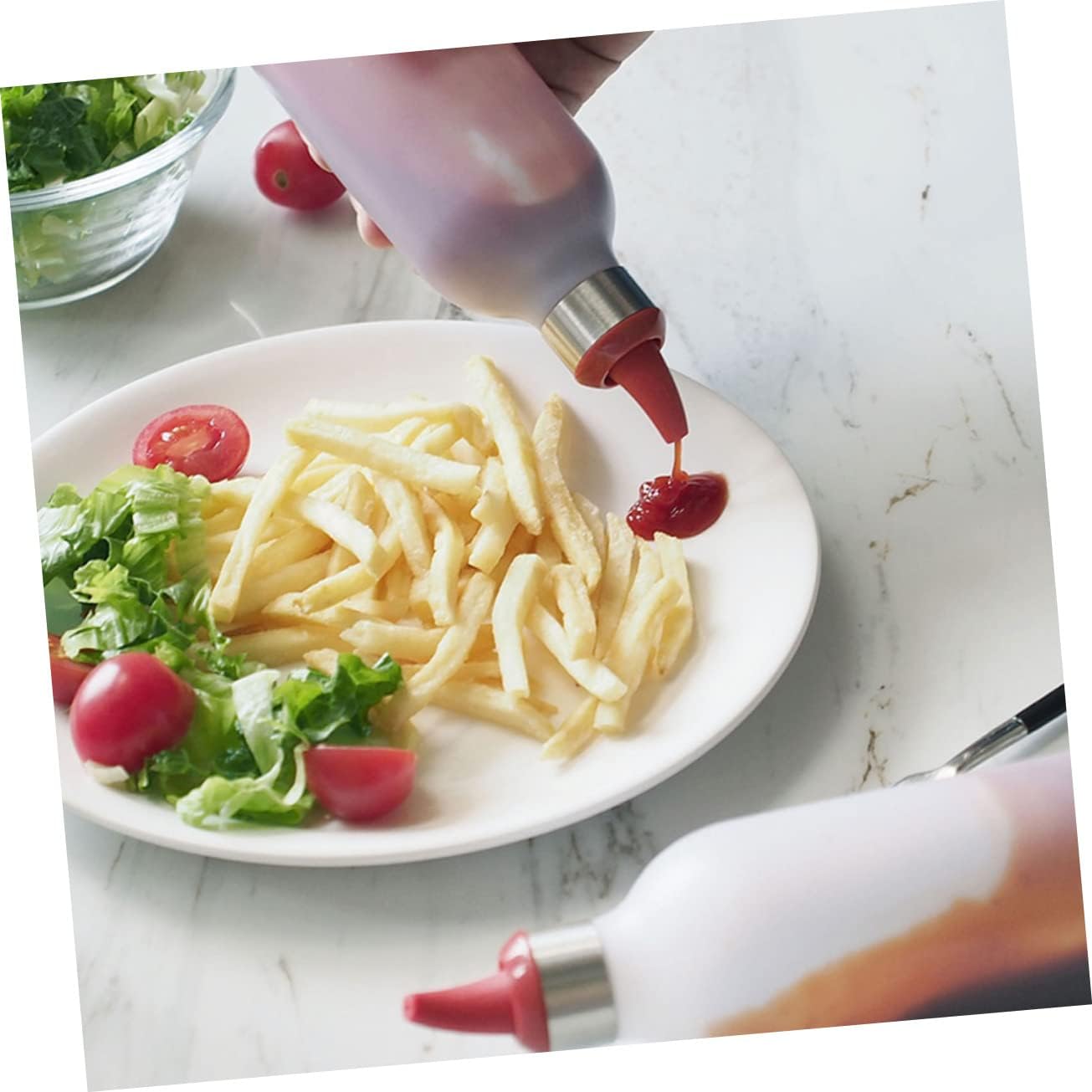 450ML Red Icing Squeeze Bottle for Kitchen
