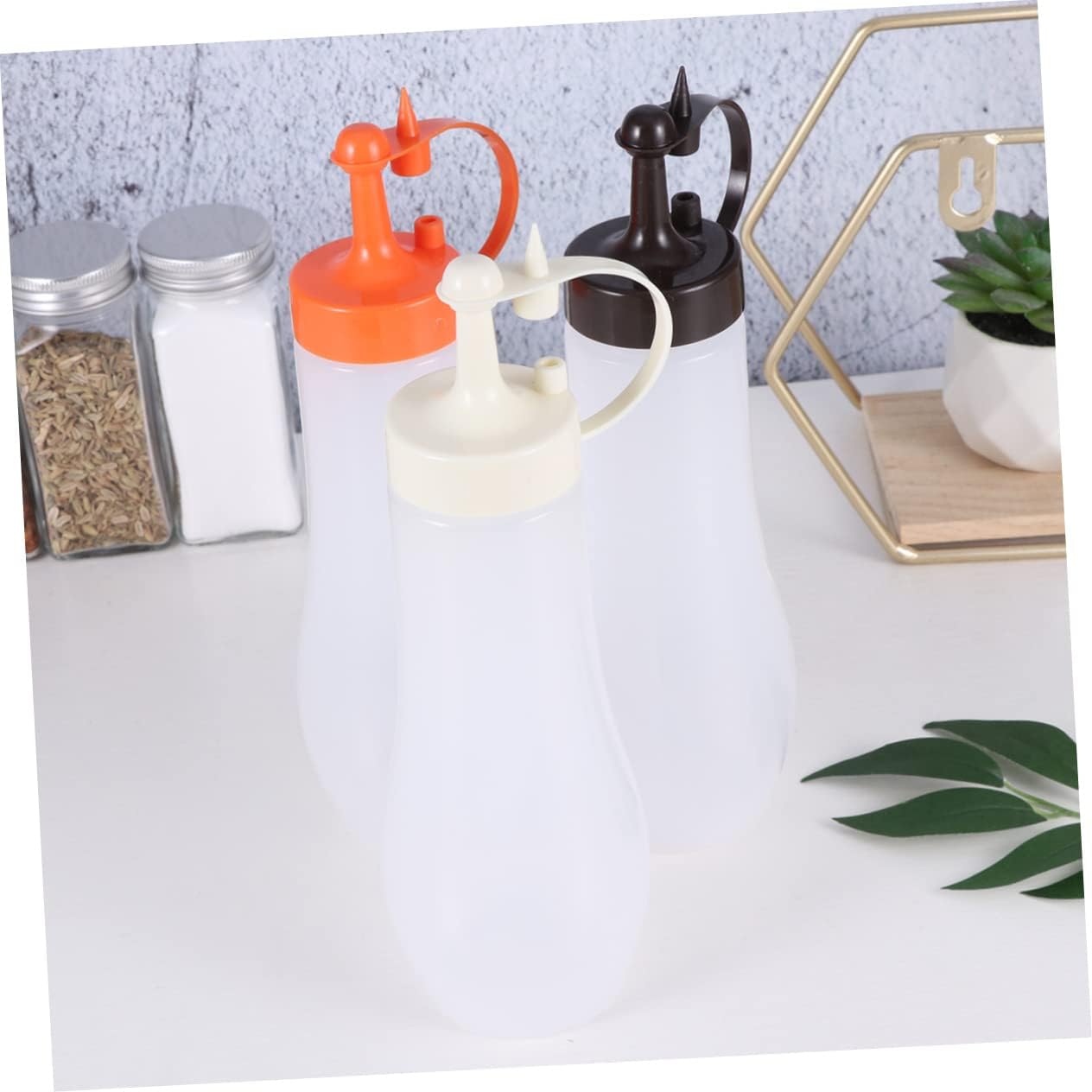 Cabilock Salad Dressing Bottle Set of 3 with Lids