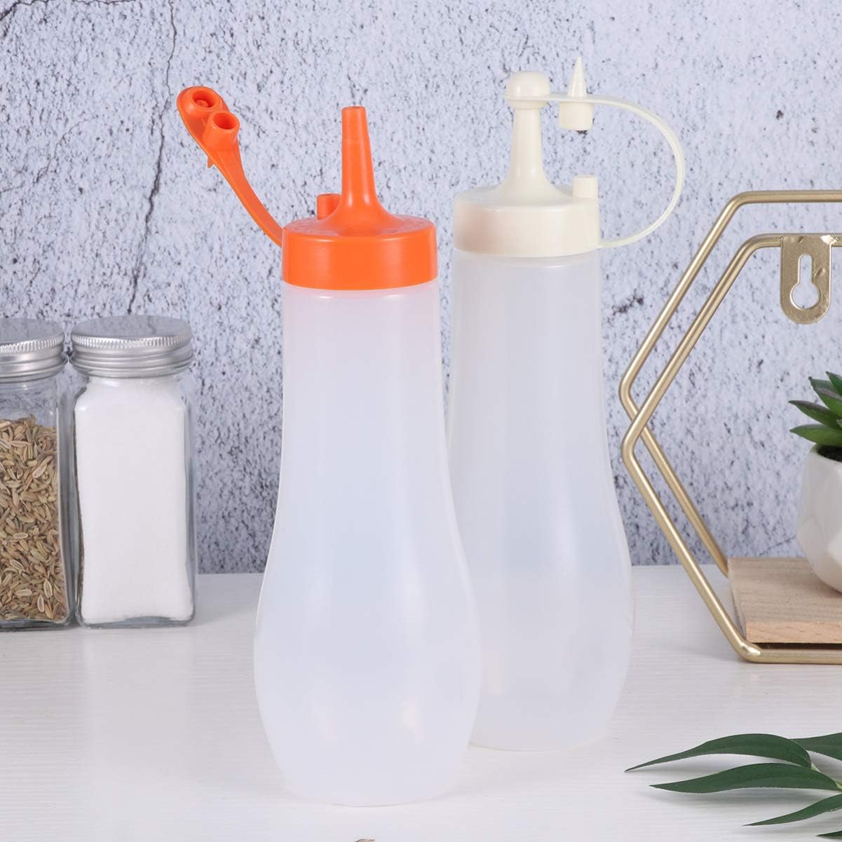Ciieeo Salad Dressing Set with 3 Sizes Squeeze Bottles 1