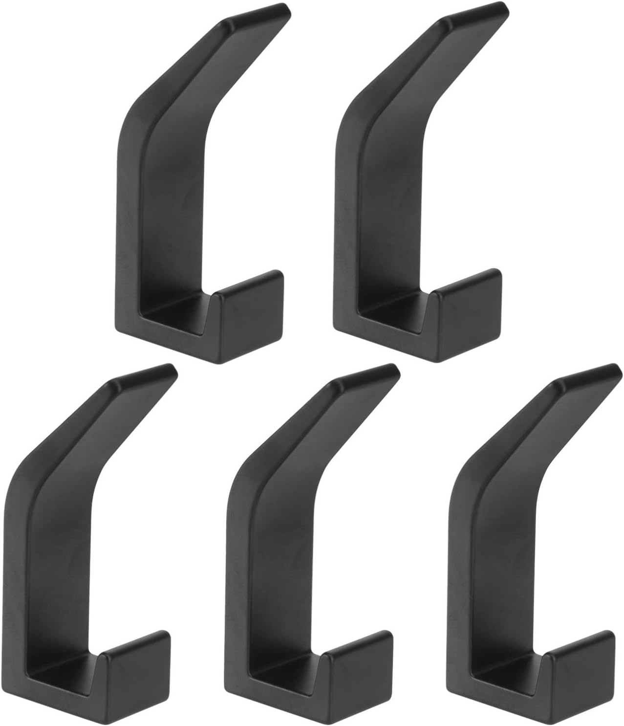Cabilock 5PCS Black Metal Wall Hooks