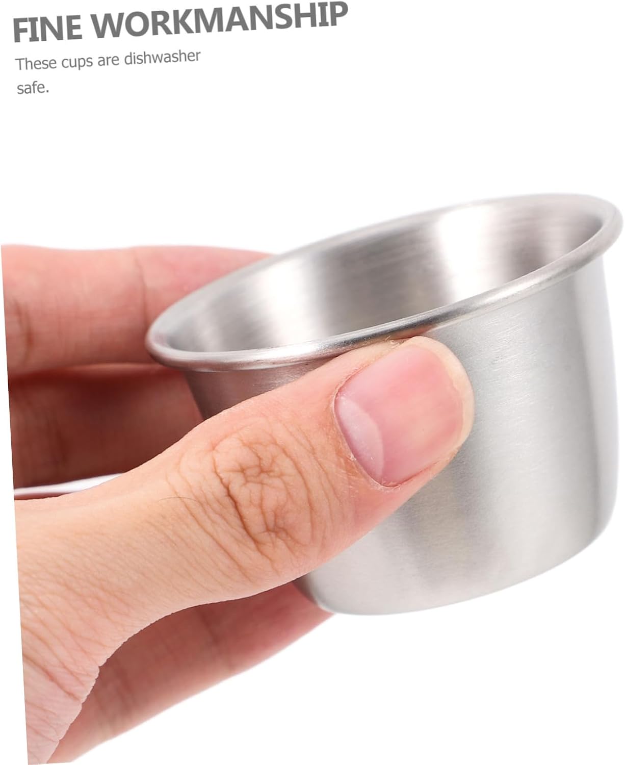 HOLIDYOYO 12-Piece Stainless Steel Sauce Cups Set