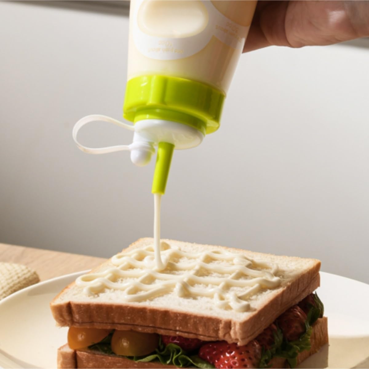 KLEYE 5-Pack Squeeze Bottles for Sauces Green 350ml