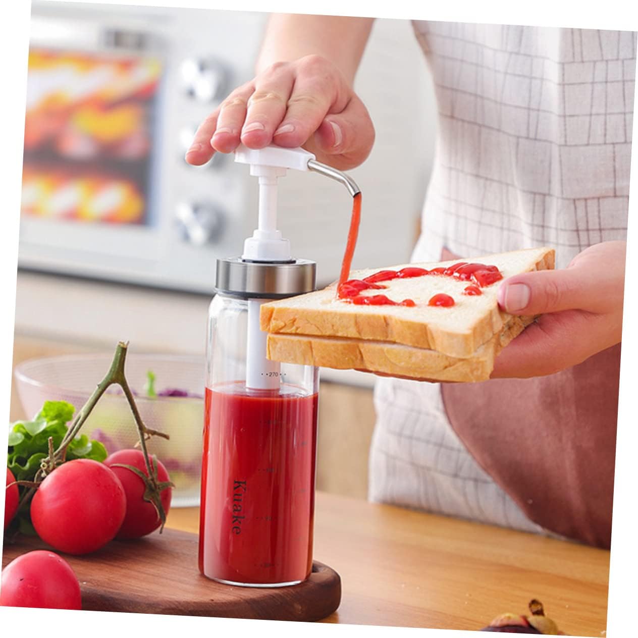 500ml Salad Sauce Pump Bottle with Spring Lid