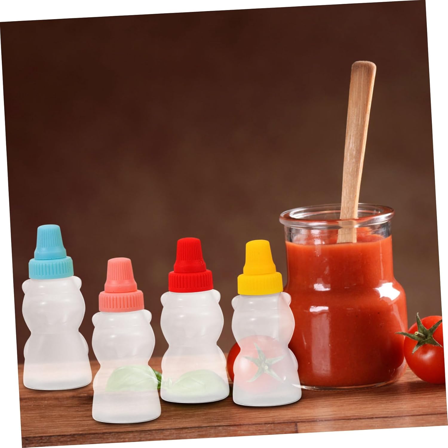 Bear Shaped Mini Sauce Bottles for Kitchen Use 1