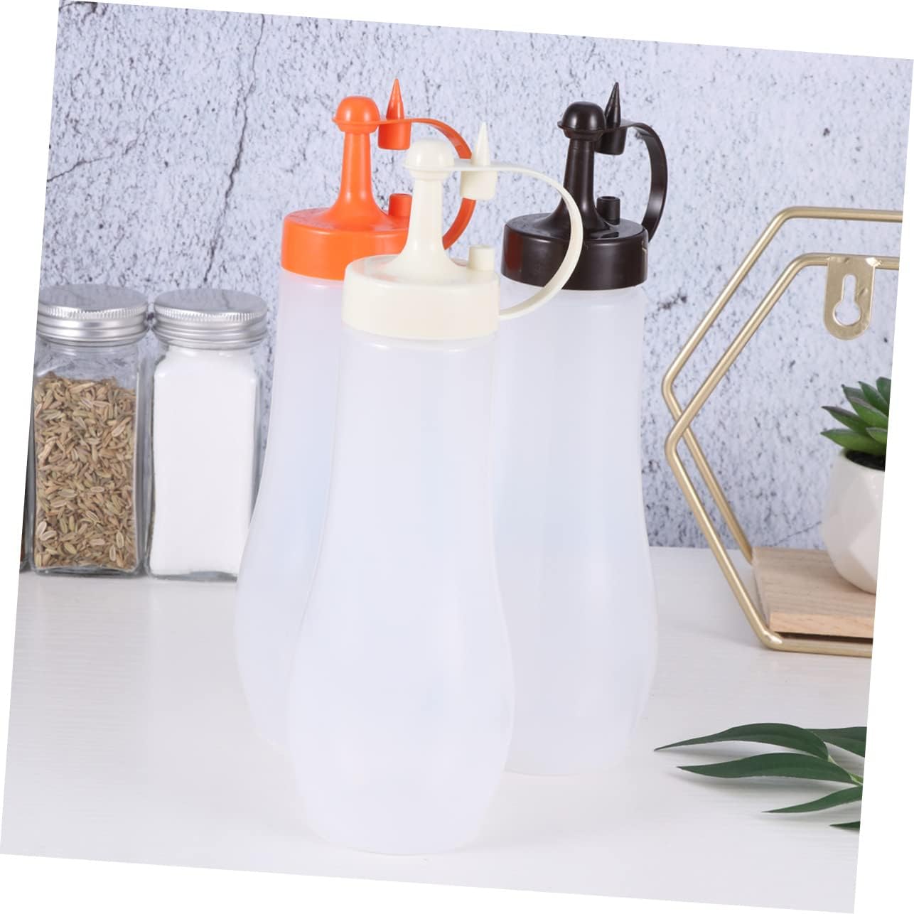 CRILSTYLEO Reusable Salad Dressing Shaker Set of 3 1