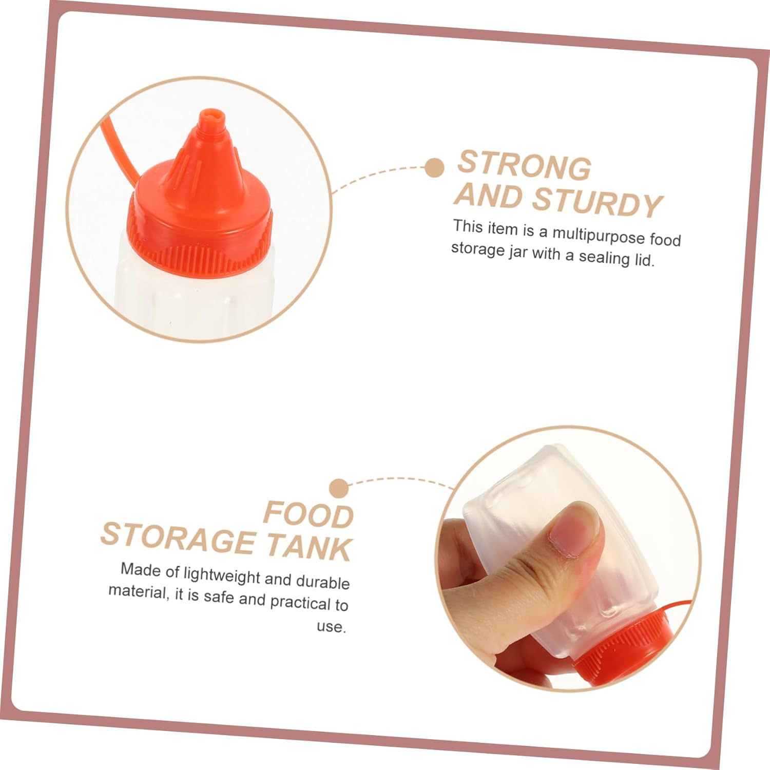 NAMOARLY Condiment Squeeze Bottles with Airtight Lids
