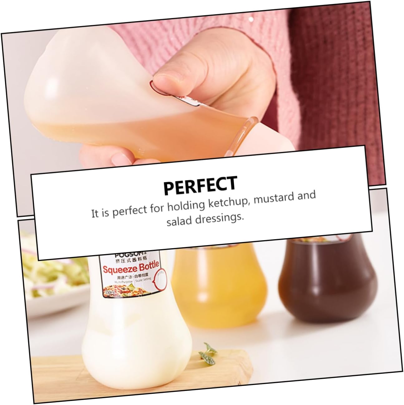 COLLBATH Sauce Bottles for Condiments and Sauces