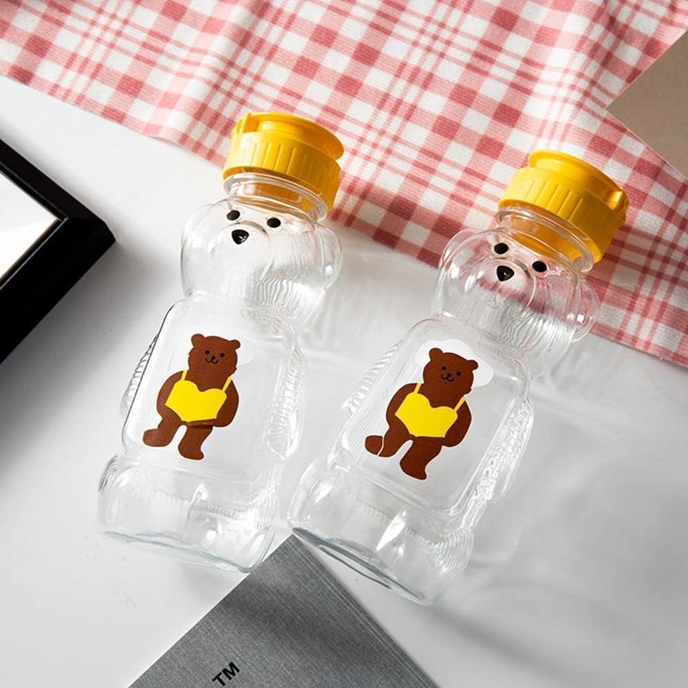 Yellow Plastic Bear Honey Bottle 8 Oz