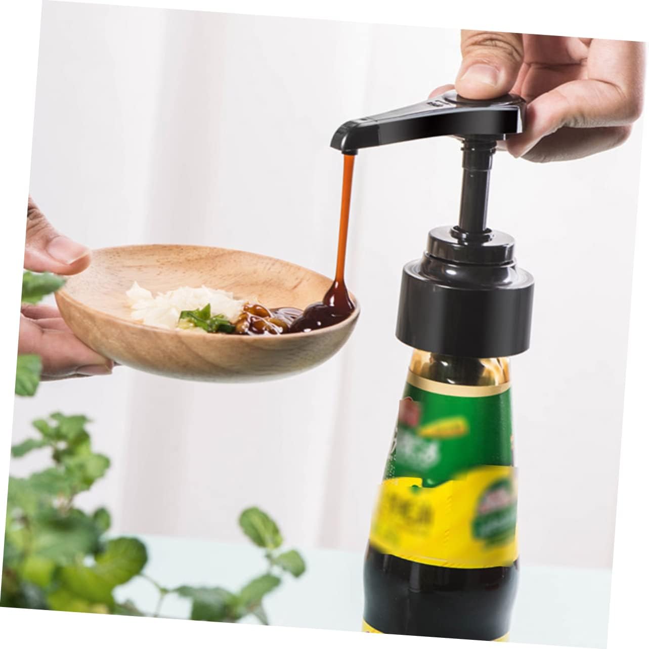 4Pcs Kitchen Oil Dispenser Pump Set for Syrup and Condiments