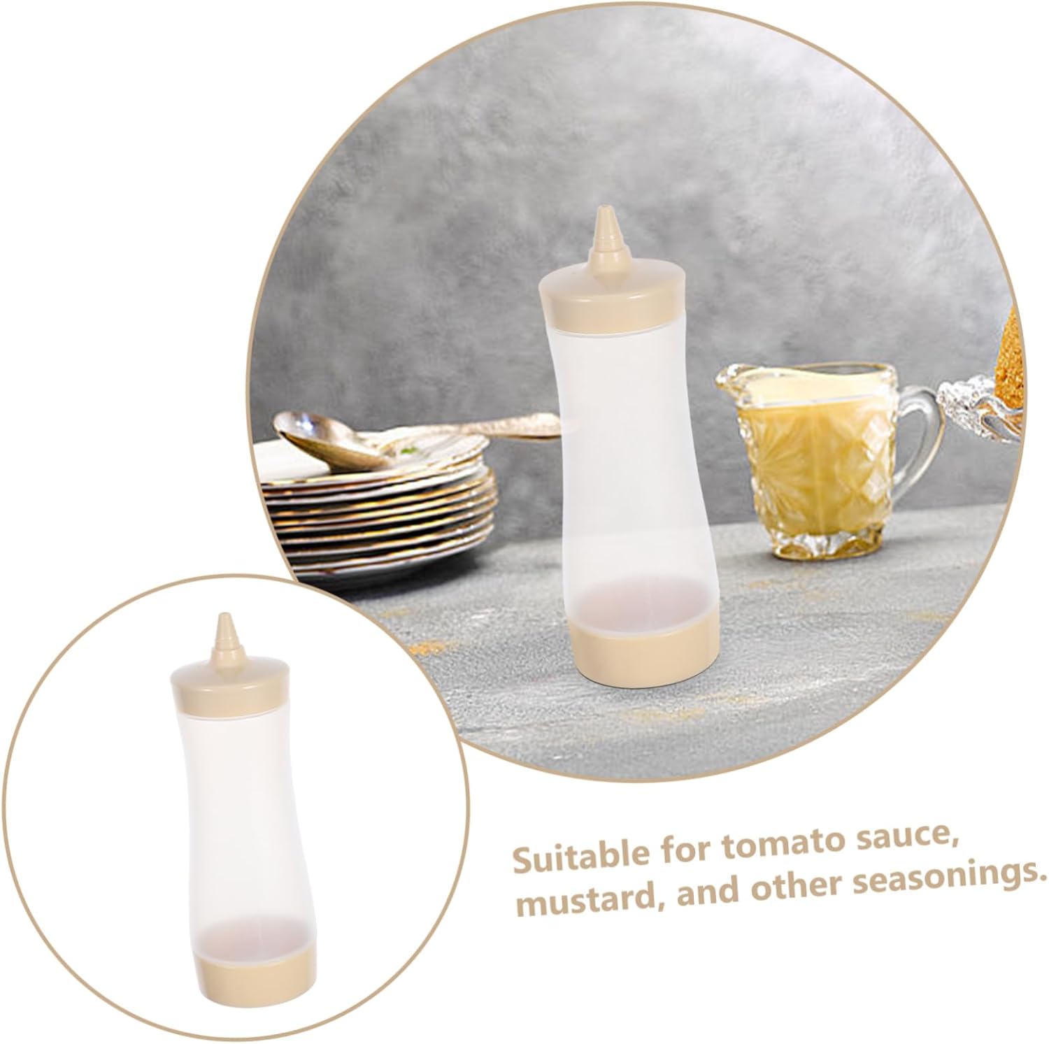 Pamingono Condiment Squeeze Bottles Set Leakproof
