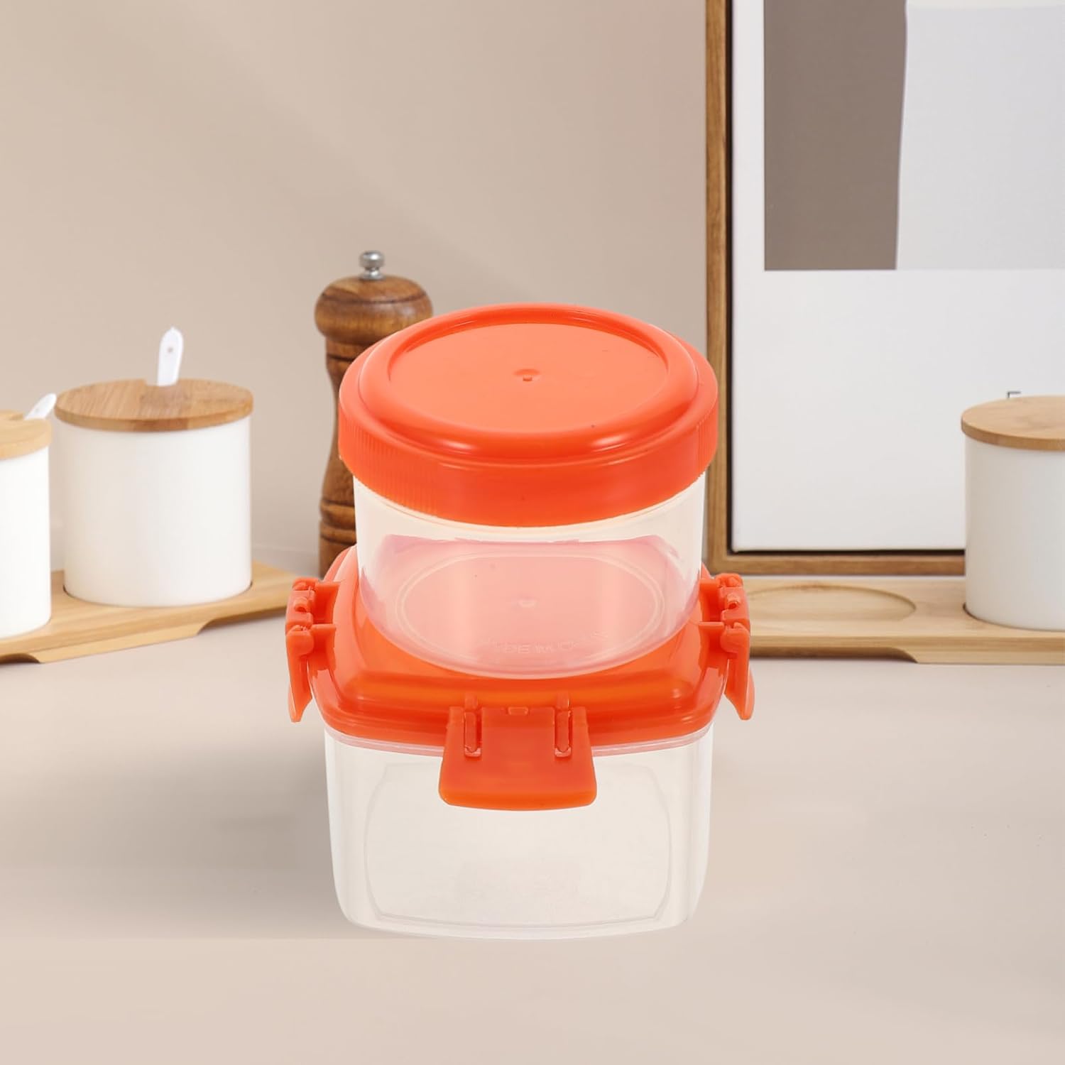 SHOWERORO Reusable Square Condiment Squeeze Bottles 1