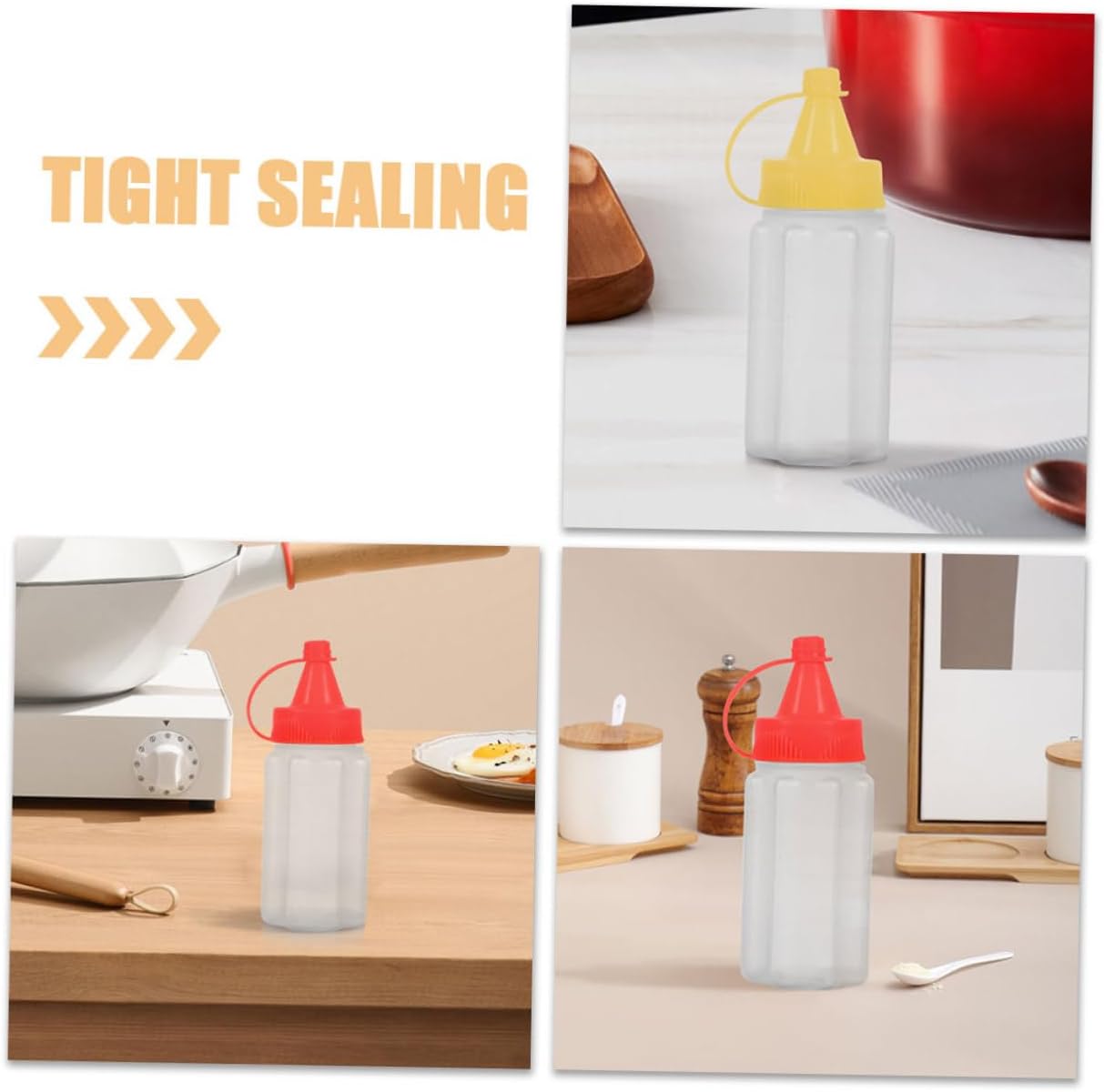 CIYODO Multipurpose Mini Condiment Bottles 8 Pcs Leak Proof for Kitchen Travel