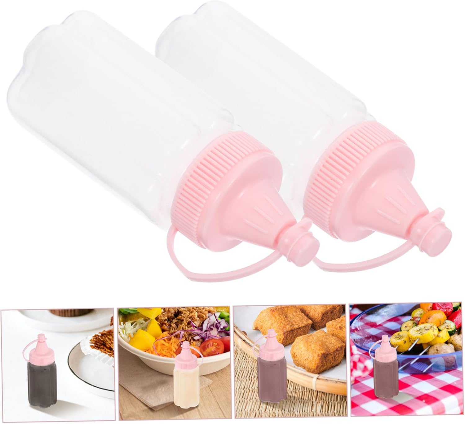 PRETYZOOM 4pcs Salad Condiment Squeeze Bottle Set