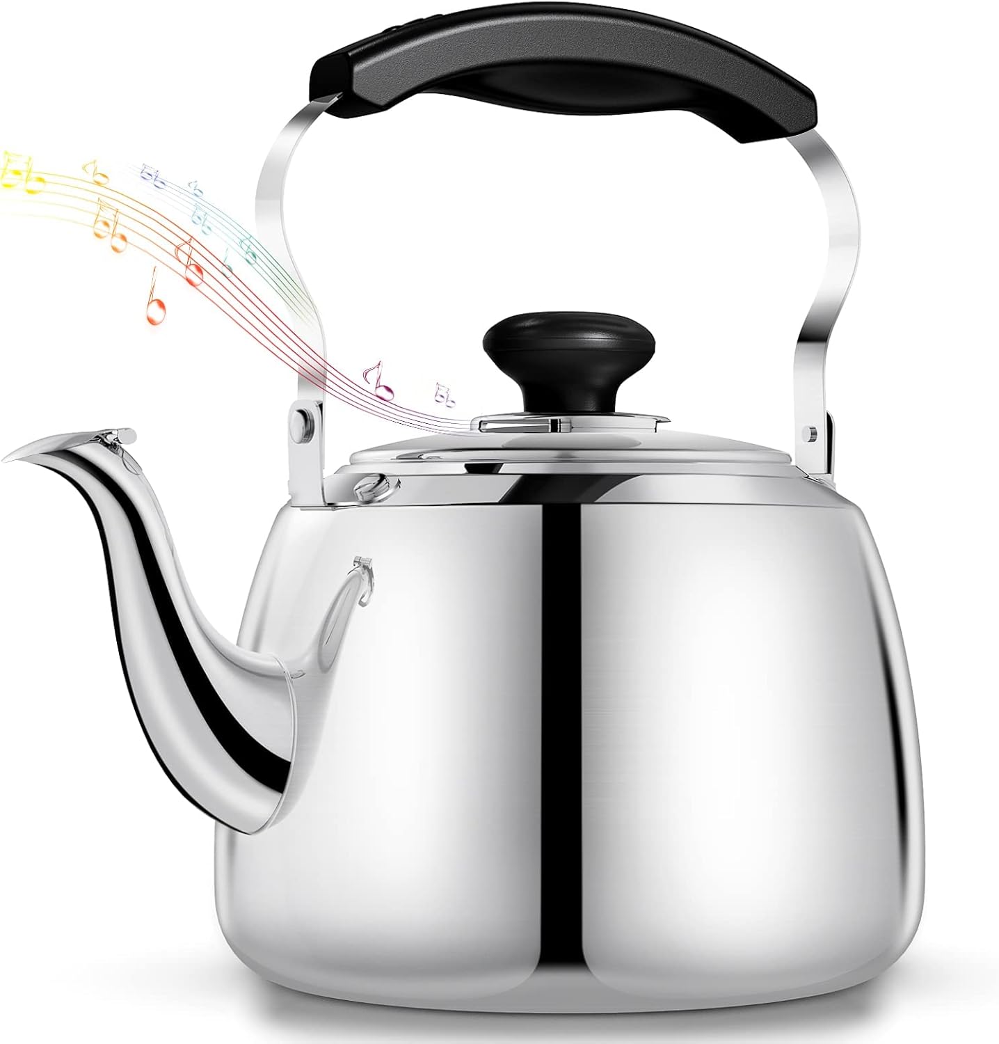 Tohsssik 2L Whistling Tea Kettle Stainless Steel