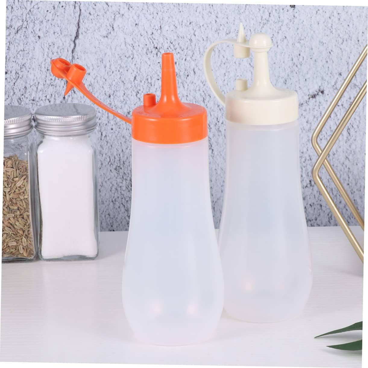 GREENADSCAPE Clear Condiment Squeeze Bottle for Kitchen Use