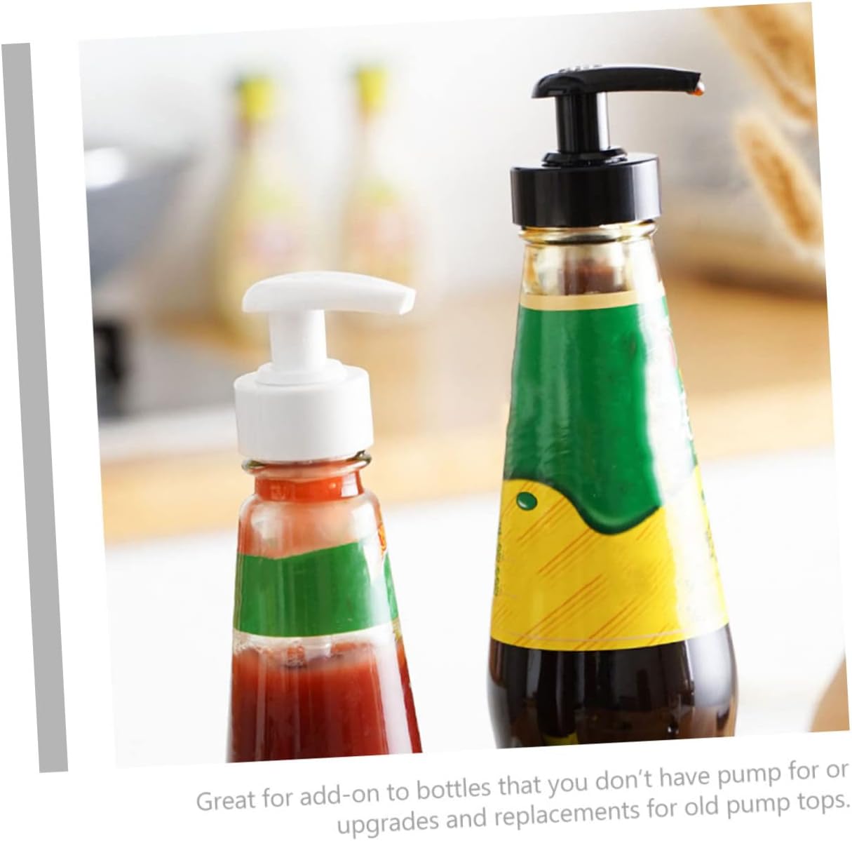 FOMIYES 20 Sets Reusable Pp Black Condiment Squeeze Bottles
