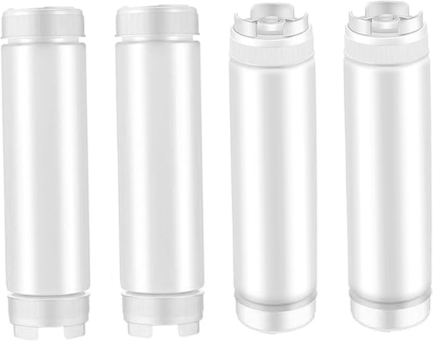 4Pcs Reusable Squeeze Bottles with Lids 480ml