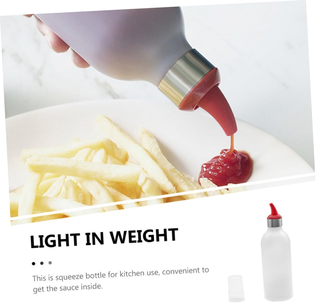 CIYODO Squeeze Condiment Bottle 450ml Leak-Proof Portable Kitchen Accessory