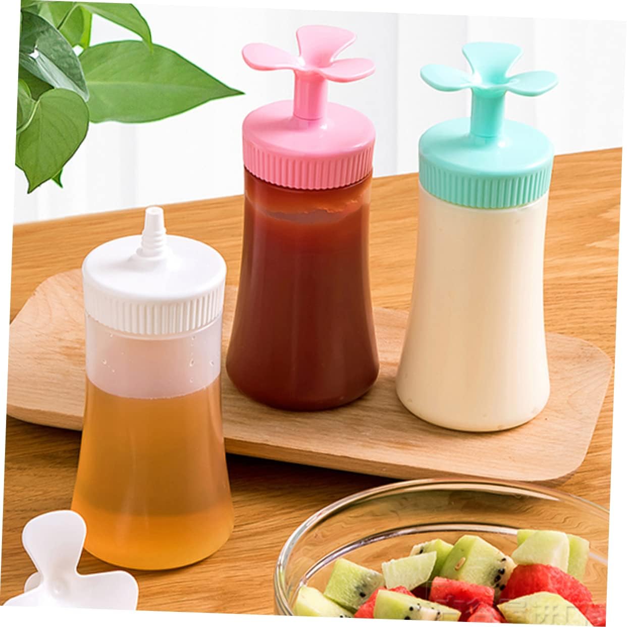 NAMOARLY Jam Squeeze Bottles for Ketchup Mustard Salad Dressings 1